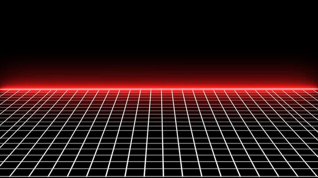 Technology grid lines ,Sci-Fi background futuristic with laser grid landscape
