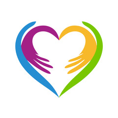 heart with hands