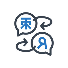 Fototapeta premium Language Exchange Icon