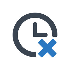 Fototapeta premium Time Cancel Icon