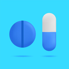 3D REALISTIC MEDICINE ICON ILLUSTRATION