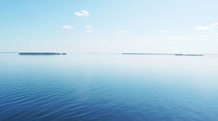 Baltic Sea aerial view showcasing vast expanse of water and distant coastline, symbolizing natural beauty and serene landscapes.
