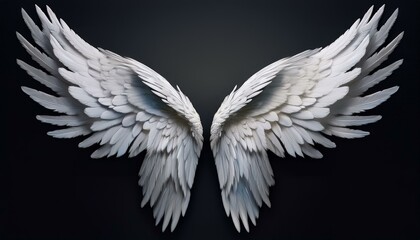 Obraz premium white angel wing isolated