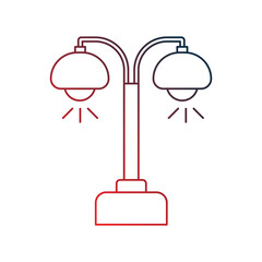 streetlight gradient outline icon with white background vector stock illustration