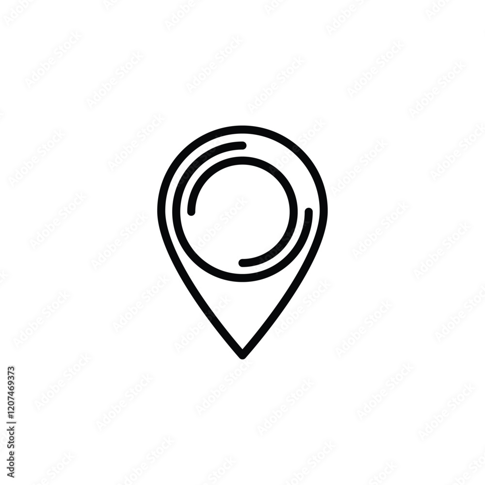 Poster map pointer vector icon