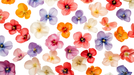 A vibrant assortment of colorful flowers, showcasing a variety of shapes and hues, perfect for adding a touch of nature to any design.