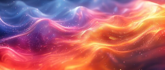 Obraz premium Abstract swirling cosmic nebula with vibrant colors