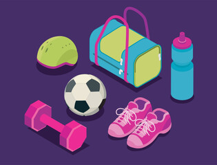 Sport isometric icons