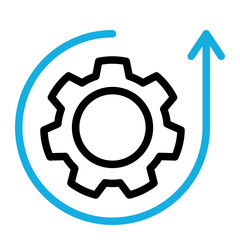 Skill Development Icon with Outline Color Style