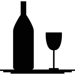 Simple vector icon wine tray