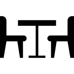 Simple vector icon dining room