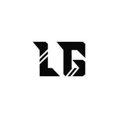 LG monogram logo design letter text name symbol monochrome logotype alphabet character simple logo