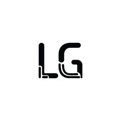 LG monogram logo design letter text name symbol monochrome logotype alphabet character simple logo