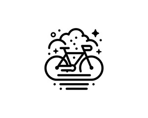 
Bicycle icon vector logo template.