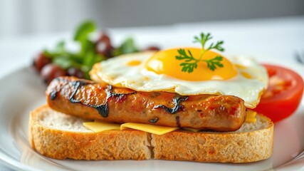 Keto Breakfast Delight: Sausage, Egg & Cheese Bread