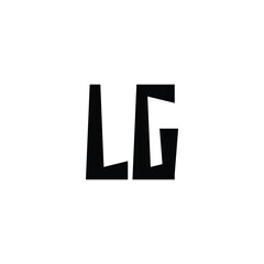 Fototapeta premium LG monogram logo design letter text name symbol monochrome logotype alphabet character simple logo