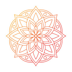 Hand drawn mandala design. Easy mandala Outline.  Vector mandala design. Mandala design for coloring 