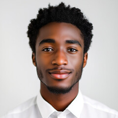 Passport photo Young black man