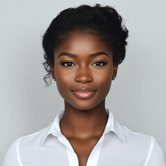 Passport photo Young Black woman