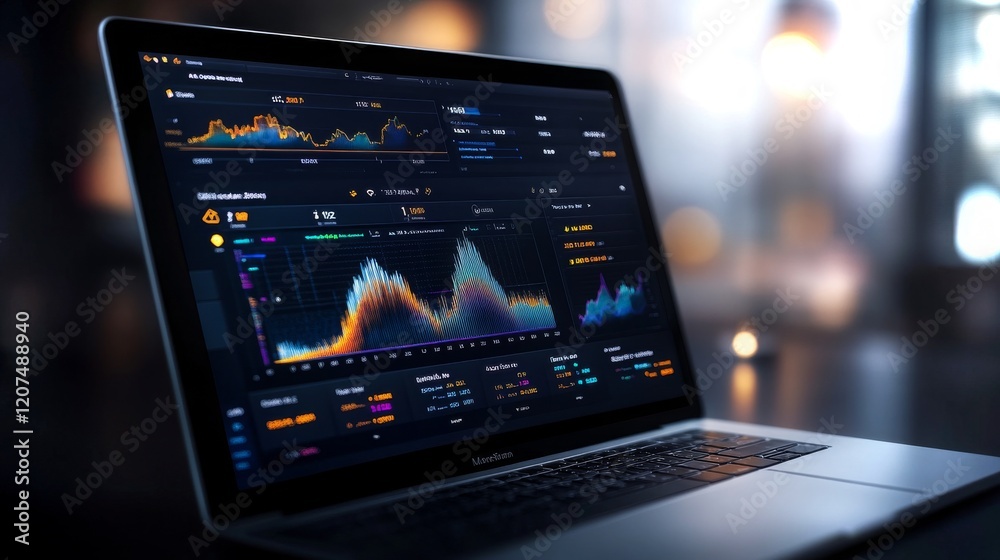 Poster real-time financial dashboard with advanced analytics and data visualization tools