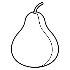 Simple Pear Line Drawing