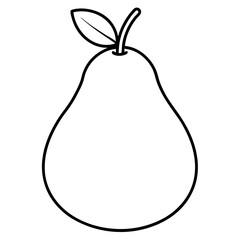 Simple Pear Line Drawing