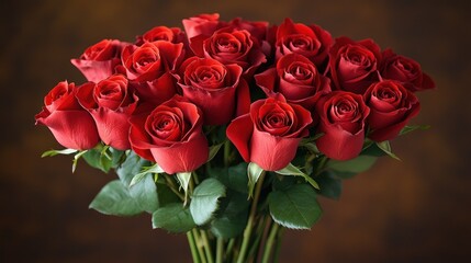 Naklejka premium A Dozen Red Roses: Romance and Passion in Bloom