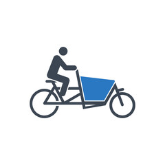Obraz premium Cargo Bike Delivery Icon