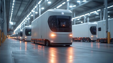 Autonomous mobile robots efficiently loading and unloading goods in modern warehouse environment