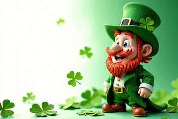 St. Patrick's Day Leprechaun Poster AI Art