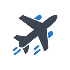 Obraz premium Airplane Flying High Icon