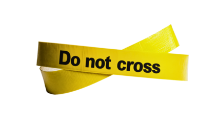 Caution Warning Tape Barrier for Public Safety in Restricted Areas