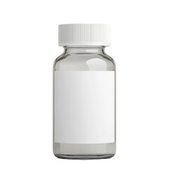 Clear Glass Bottle for Pharmaceutical and Healthcare Products with White Label and Cap