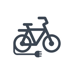 Electric Bicycle Charger Icon