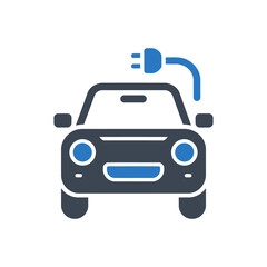 Obraz premium Electric Car Plug Icon