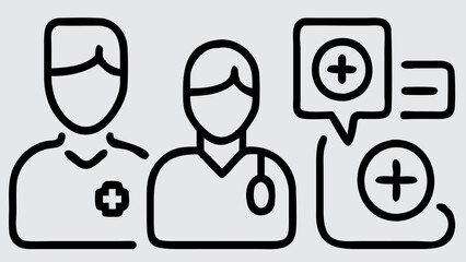 Fototapeta premium Medical Team Icon