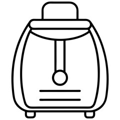 Obraz premium air fryer line art vector illustration 