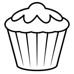  muffin tin line art vector illustration 