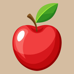 red apple illustration