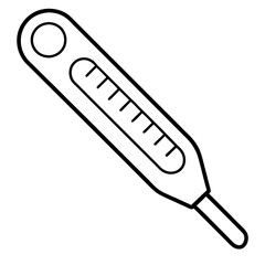  meat thermometer line art vector illustration 