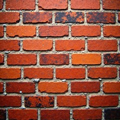 Obraz premium Rough texture, aged red bricks, varied mortar , building, detail
