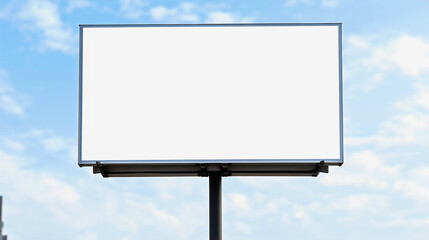 Blank Billboard Ready for Outdoor Advertising in Urban Environment