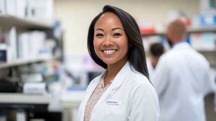 Pharmacists War on Diabetes Month Professional medical staff at work in a laboratory setting