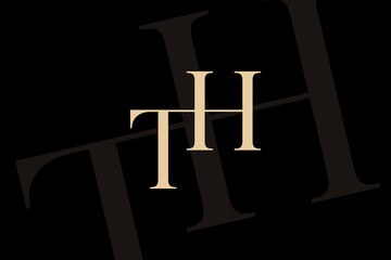 TH or HT letter logo icon design. Classic style luxury initials monogram. © arbuzu