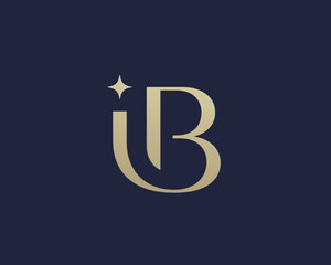 IB letter logo icon design. Classic style luxury initials monogram. © arbuzu