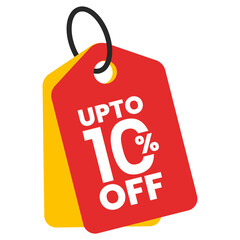 Discount Tag with Up to 10% Off