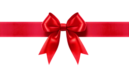 Elegant Red Satin Ribbon Bow for Gift Decoration and Celebration