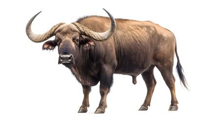 Fototapeta premium Buffaloe isolated over white background