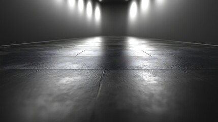 Runway, spotlights, dark room, fashion show, presentation