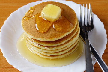 甘いパンケーキ